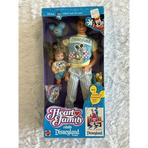 1989 Mattel The Heart Family Visits Disneyland Dad  Boy Mickey Mouse Donald Duck